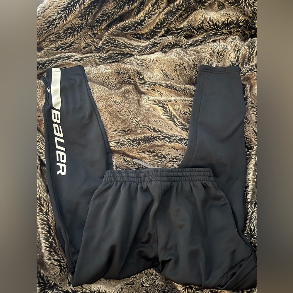 Bauer Team EU Jogging Pants Black JR LG Junior Boys Jogging Pants Rink